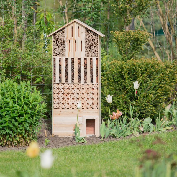 Hôtel à insectes nature XXL avec maison hérisson