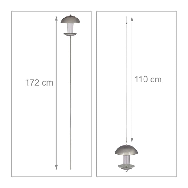 Nourrir les oiseaux de silo avec perche