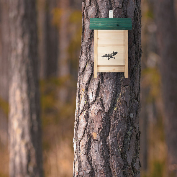 Nichoir à chauves-souris avec toit vert