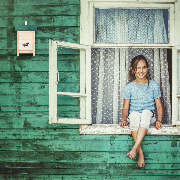 Nichoir à chauves-souris avec toit vert