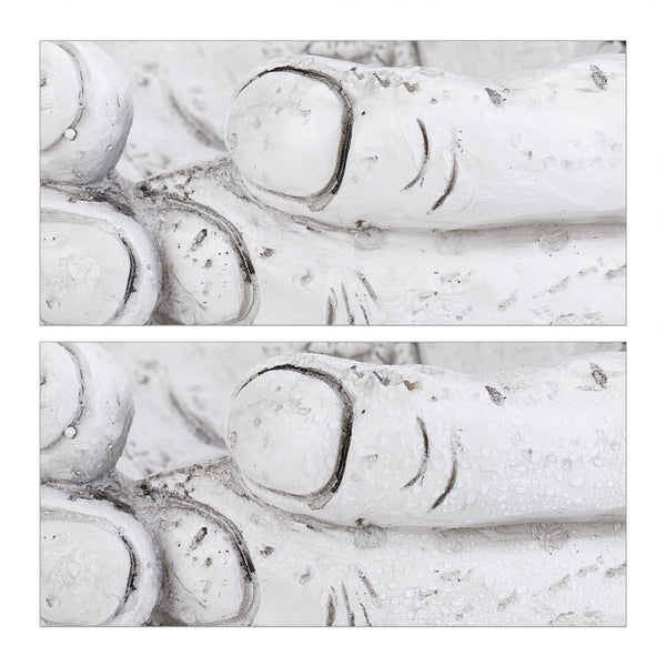 Bain d'oiseaux mains en pierre artificielle