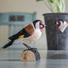 Vogelbeeldje Putter – Handgesneden Houten Decoratievogel | DecoBird Wildlife Garden – foto 5