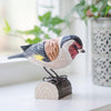 Vogelbeeldje Putter – Handgesneden Houten Decoratievogel | DecoBird Wildlife Garden