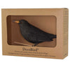 Vogelbeeldje Merel – Handgesneden Houten Decoratievogel | DecoBird Wildlife Garden – foto 3