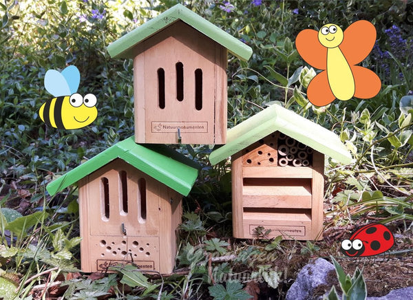 Maison des insectes des monuments naturels pour les papillons et les abeilles