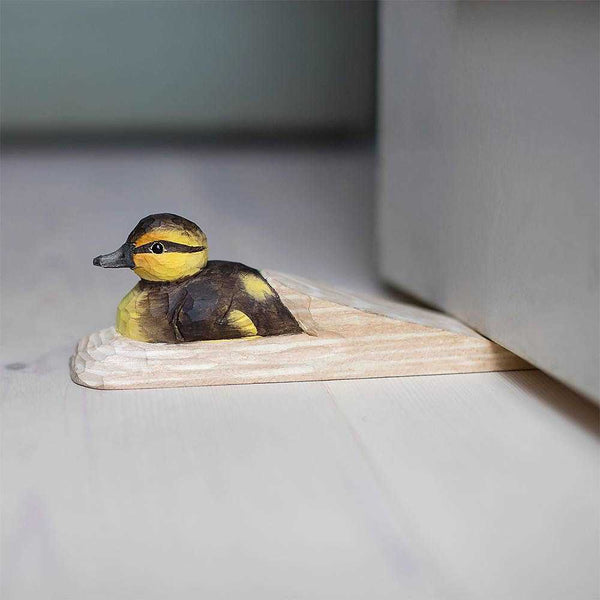 Houten Deurstopper Eendje - Handgesneden Vogeltje | Wildlife Garden