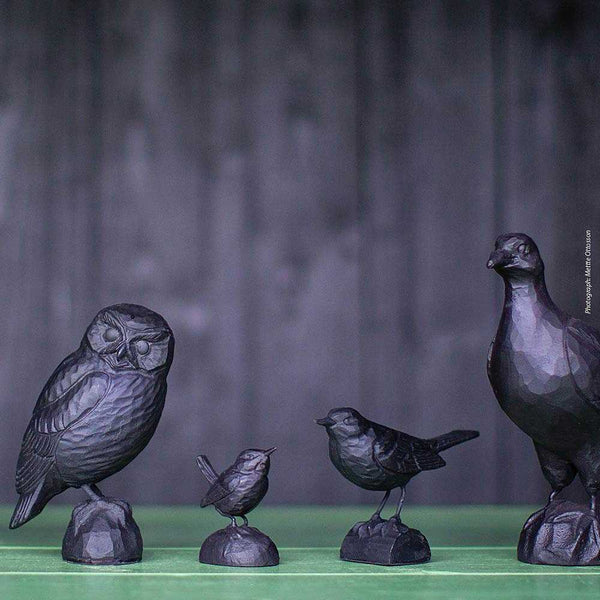 Wildlife Garden - Chouette Sculpture En Fonte