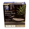 Balkon Waterschaal Balus (olijfgroen) – Verstelbaar vogelbad met klem voor balkons