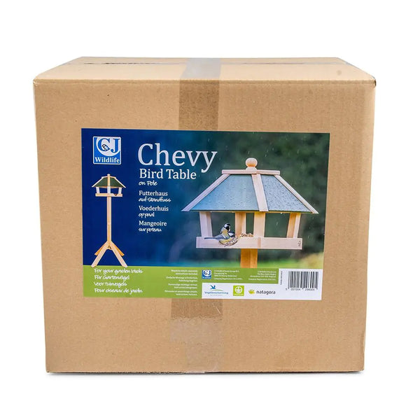 Voederhuis op paal Chevy - leisteen