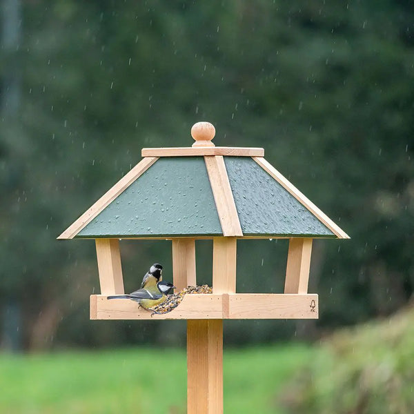 Voederhuis op paal Chevy - groen