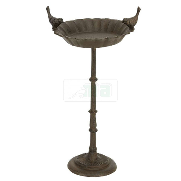 Bain d'oiseaux haut m/2 oiseaux métal