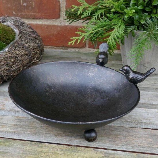 Bain d'oiseaux Oiseaux rond en métal