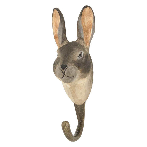 Kledinghaak Haas – Decoratieve Houten Wandhaak | Wildlife Garden