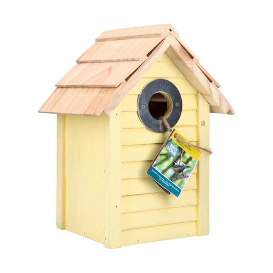 Vogelhuisje Bird Home Beach Geel FSC-hout | Buzzy Birds
