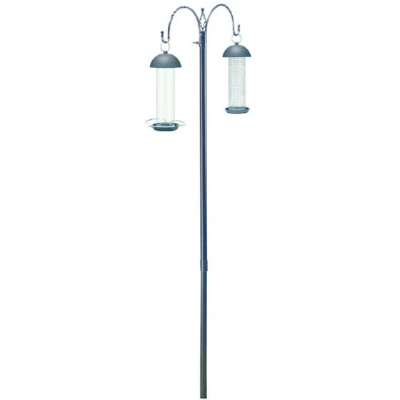 Bird Gift Blacksteel station d'alimentation avec 2 mangeoires