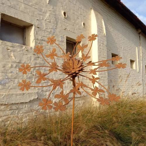 RUST - Spinner en acier Corten trèfle/fleur