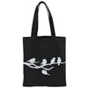 Canvas Boodschappentas Zwart – Shopper met Vogels op Tak Print | Esschert Design