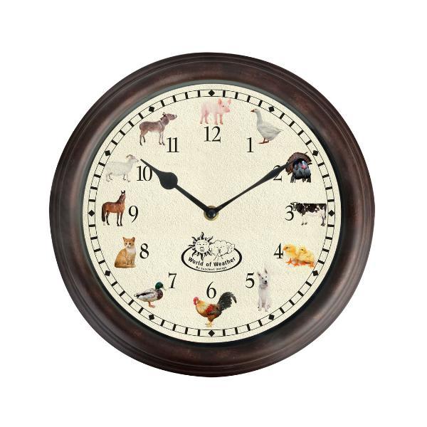 Horloge avec sons d'animaux de la ferme