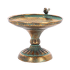 Aged Metal vogelbad L