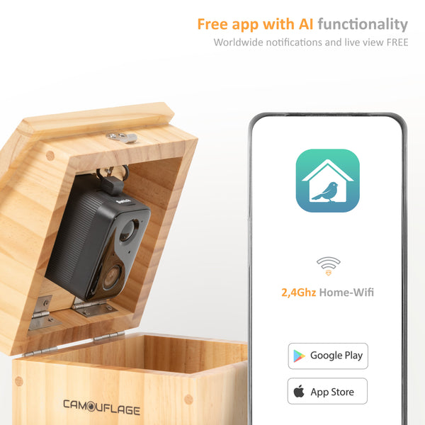 Nichoir camouflage EZ-NestEye avec caméra IA