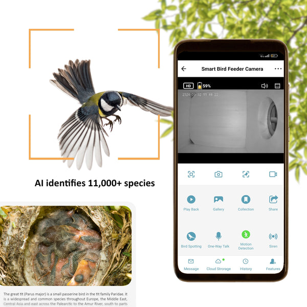 Nichoir camouflage EZ-NestEye avec caméra IA
