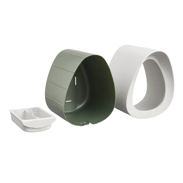 Essential vogelvoeder fibrous grey – vogelvoerhuisje voor tuin & balkon | Duurzaam gerecycled kunststof & weerbestendig