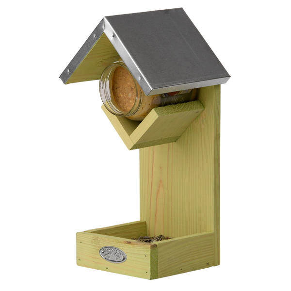 Maison de beurre d'arachide avec table d'alimentation