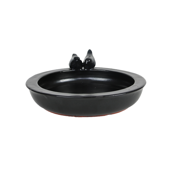 Bain d'oiseau gris anthracite