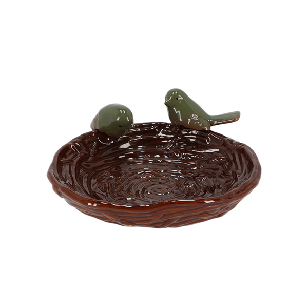 Vogelbad keramiek nest