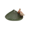 Oiseaux en céramique Birdbath sur feuille