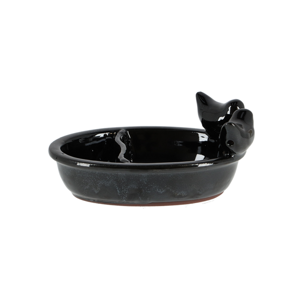 Abreuvoir/Abreuvoir en céramique noir