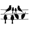 Stickers fenêtre oiseaux sur fil