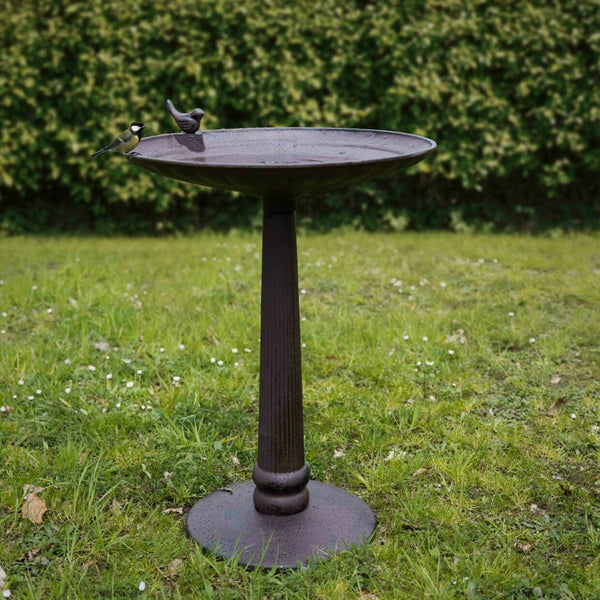 Bain d'oiseaux sur pied en fonte XL