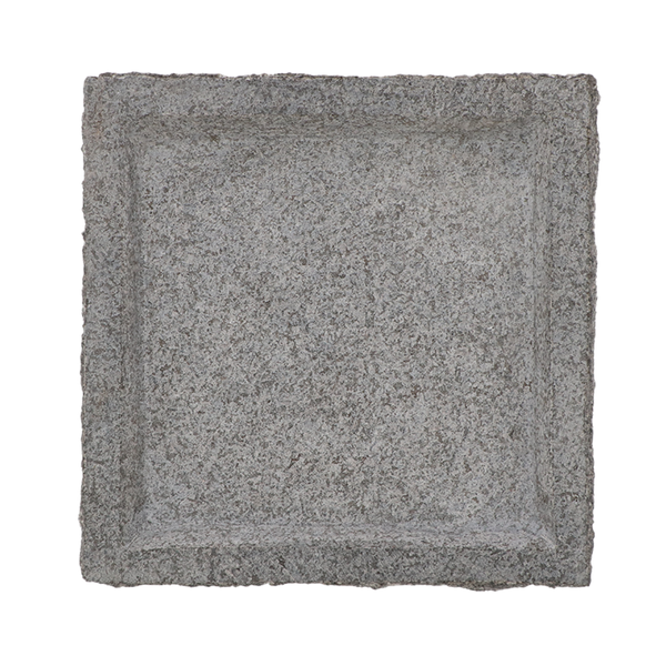 Vogelbad graniet vierkant