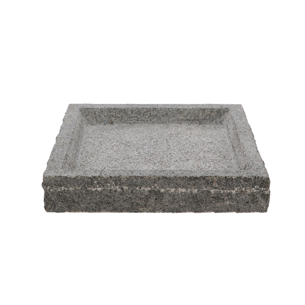 Bain d'oiseaux carré en granit