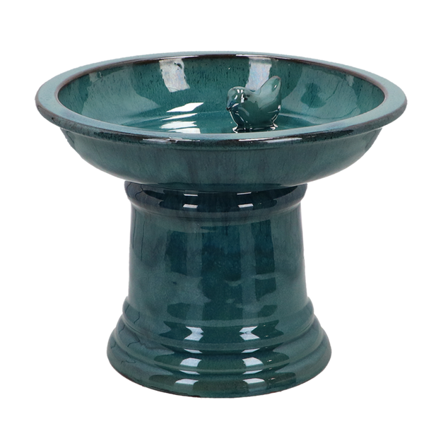 Bain d'oiseaux en céramique sur pied essence S