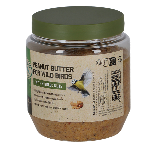 Beurre d'arachide d'oiseau avec des écrous