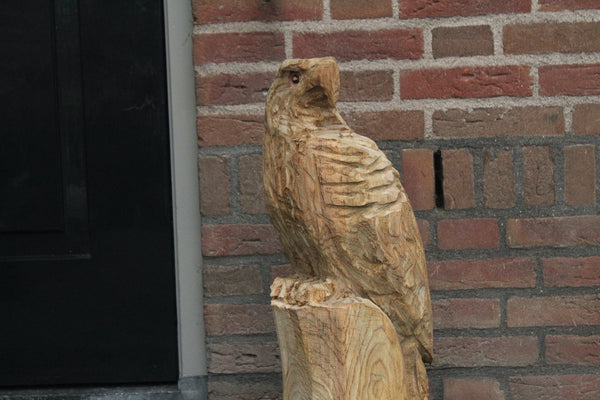 Aigle sculpture bois