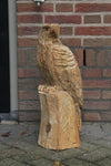 Aigle sculpture bois