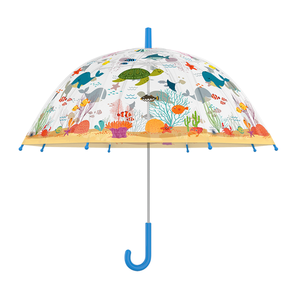 Kinderparaplu doorzichtig zeeleven