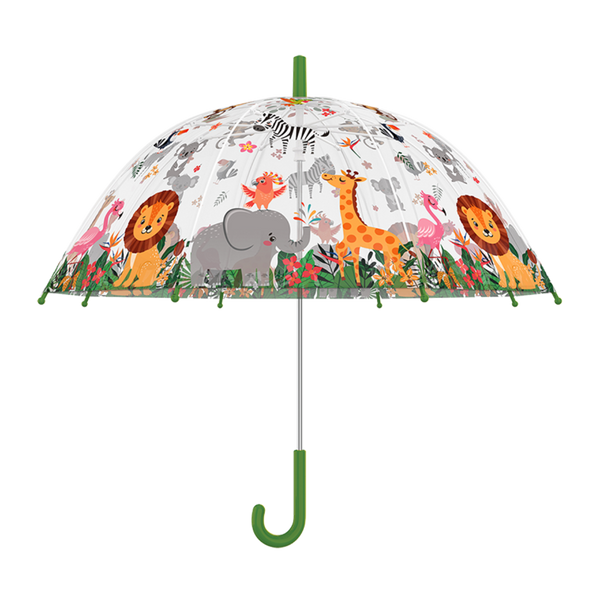Parapluie enfant jungle transparente