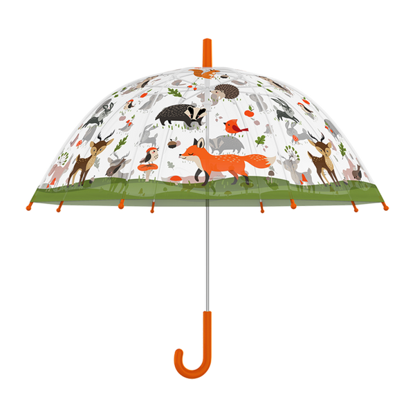 Parapluie enfant transparent animaux de la forêt