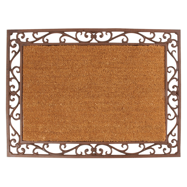 Paillasson en fonte avec tapis de noix de coco