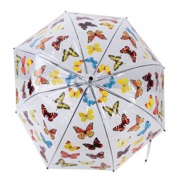 Parapluie papillon transparent