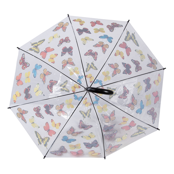 Parapluie papillon transparent