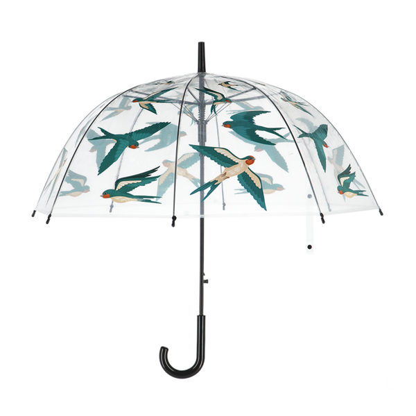 Parapluie transparent hirondelles rustiques