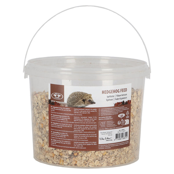 Egelvoer 1,5 kg in emmer – compleet, energierijk & diervriendelijk | Voor egelhuis