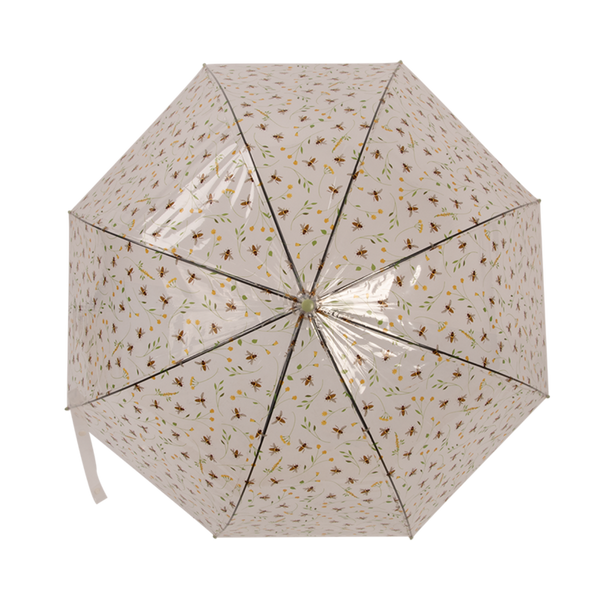 Parapluie transparent imprimé abeille