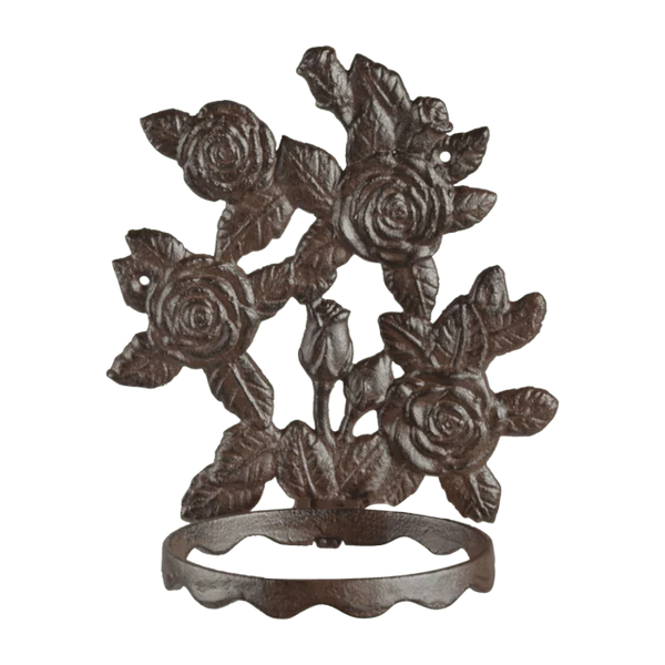 Cache-pot de fleurs roses