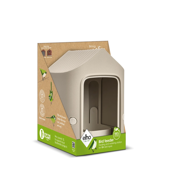 Cosy vogelvoeder paddenstoel beige – vogelvoerhuisje voor tuin & balkon | Duurzaam gerecycled kunststof & weerbestendig